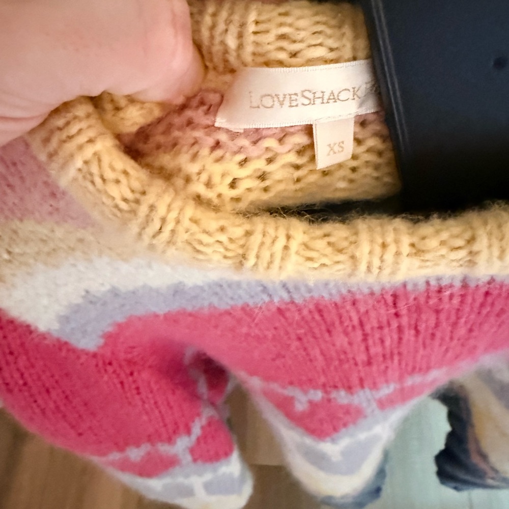 LoveShackFancy Shirelle Alpaca blend heart sweater - Picture 6 of 7